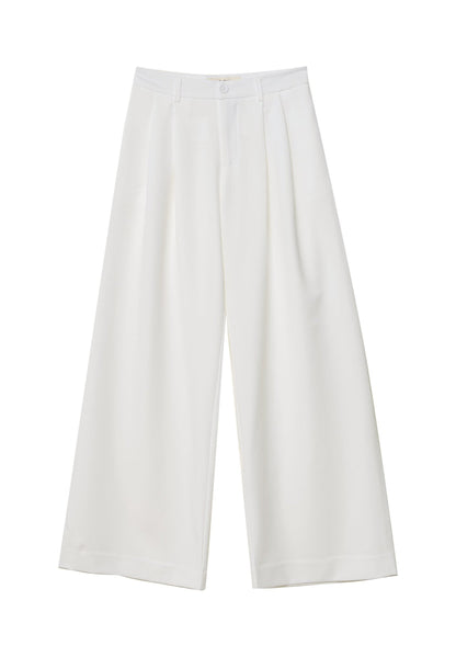 Stradivarius WIDE LEG SMART WITH DARTS - Trousers - Grey