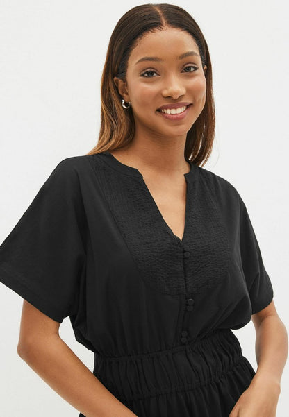 Next EMBROIDERY DETAIL PLAYSUIT STANDARD - Jumpsuit - Black