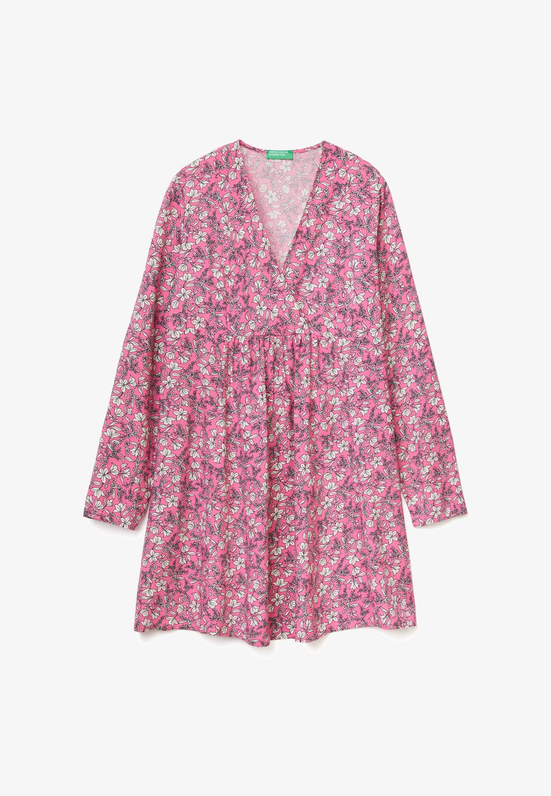 United Colors Of Benetton PATTERNED - Freizeitkleid - Light Blue