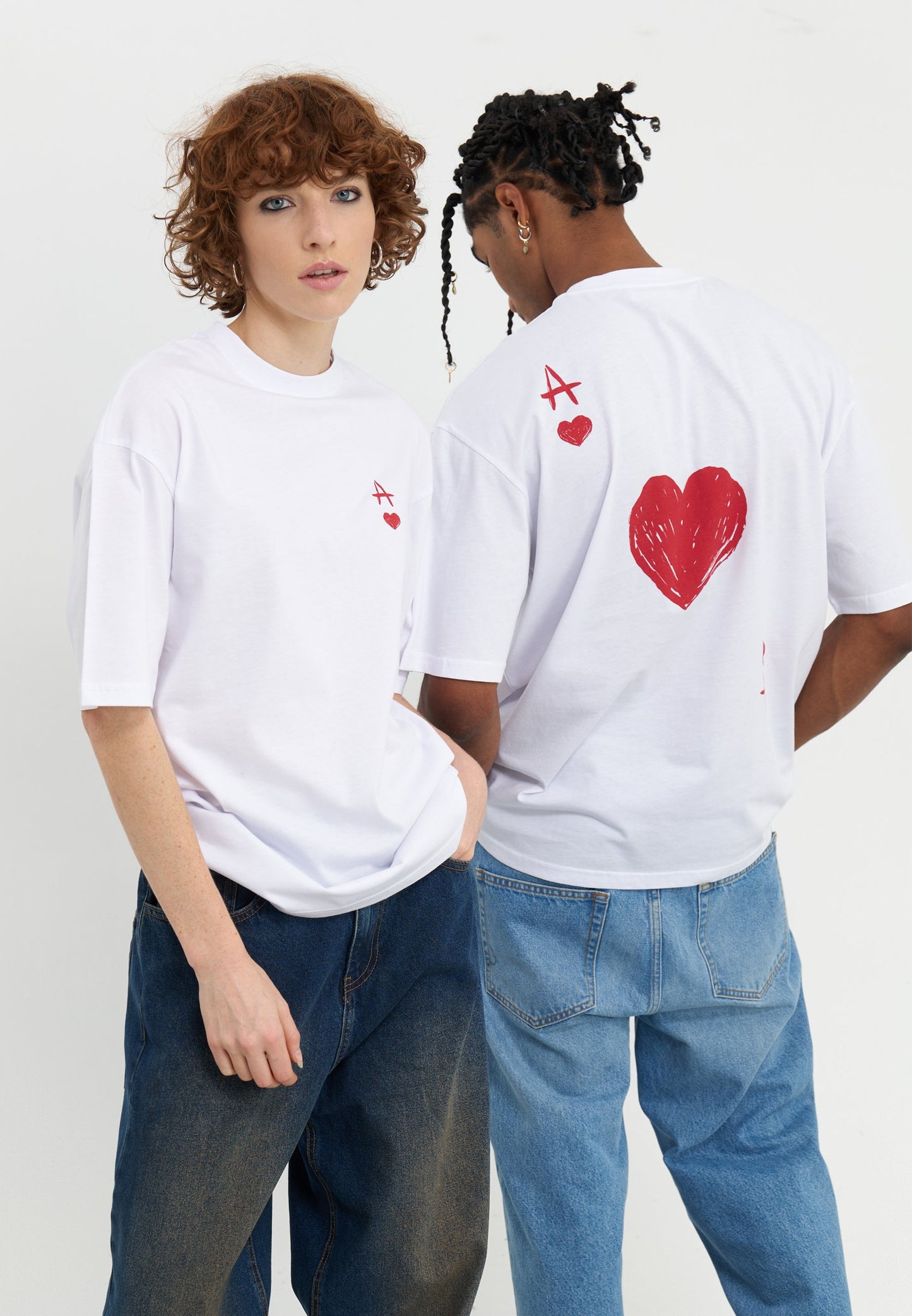 YOURTURN UNISEX - Print T-shirt - White