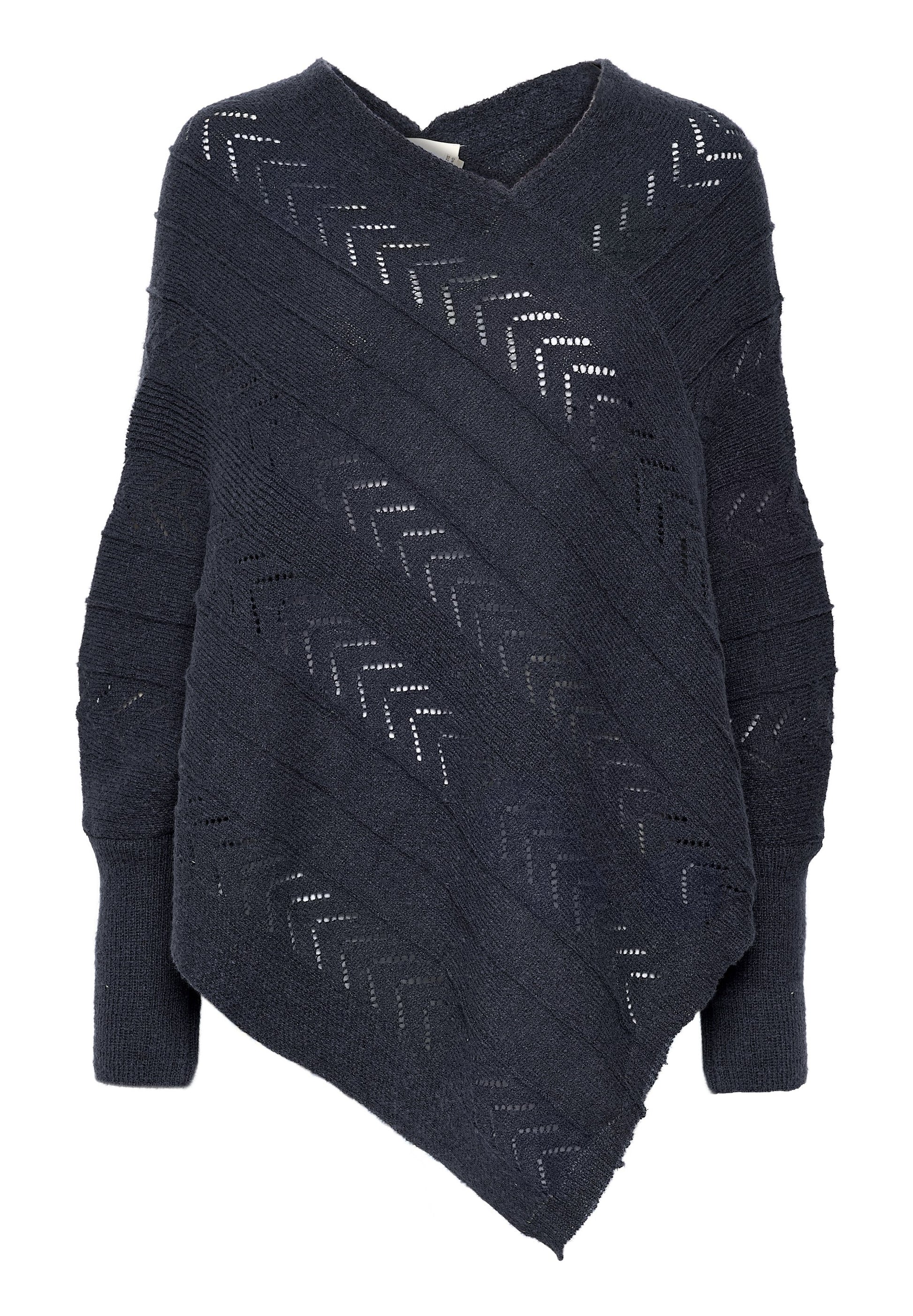 Cream HOLIDAY PONCHO - Jumper - Oat Melange