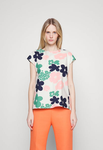 Marimekko GAPPE KEVÄTTALKOOT POPLIN - Bluse - Off-white/pink/green