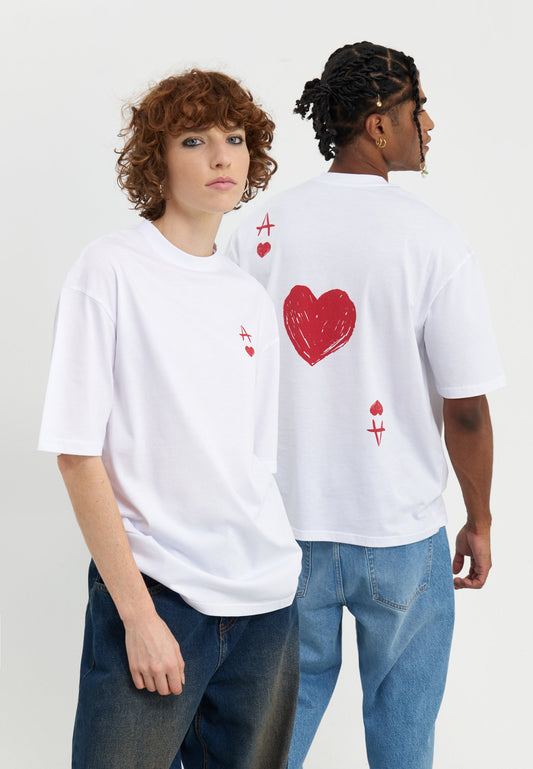 YOURTURN UNISEX - Print T-shirt - White