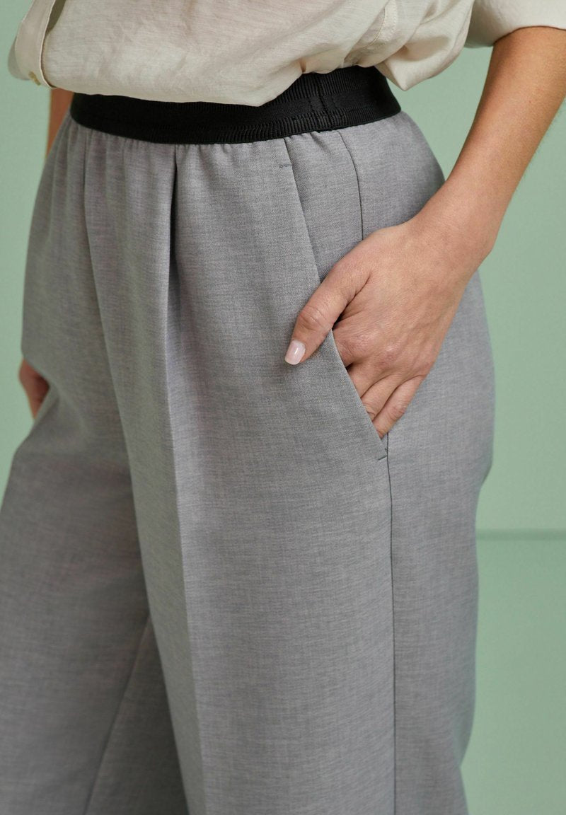 Next WAISTBAND DETAIL STANDARD - Stoffhose - Grey