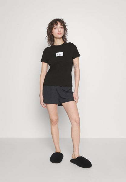 CALVIN KLEIN UNDERWEAR CREW NECK - Nachtwäsche Shirt - Black