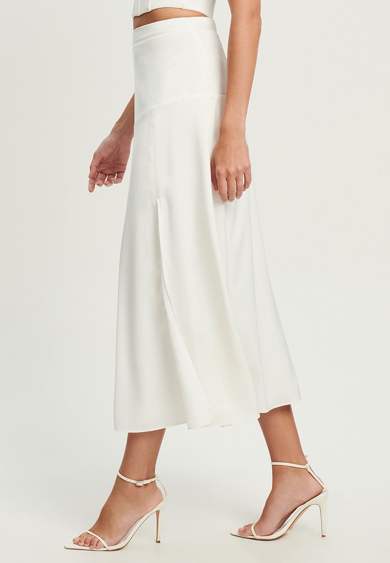 Tussah KATHRYN MIDI - A-Linien-Rock - White