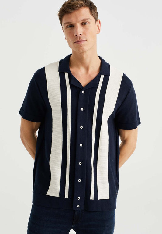 WE FASHION MET COLOURBLOCK - Hemd - Blue