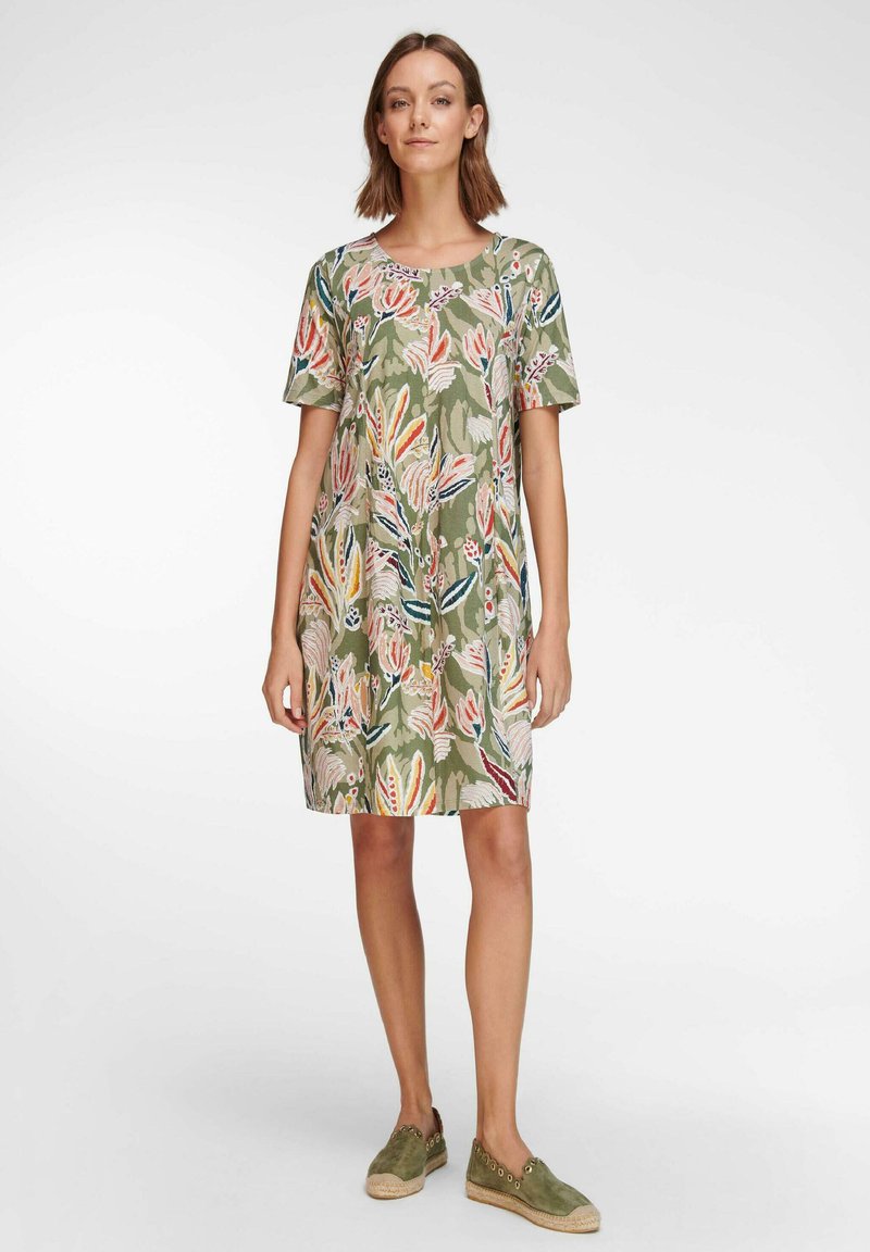 Jerseykleid - Grün Multicolor