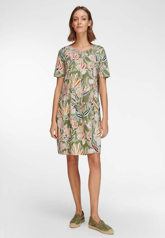  Jerseykleid - Grün Multicolor