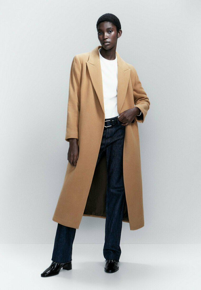 Massimo Dutti ROBE - Klassischer Mantel - Camel