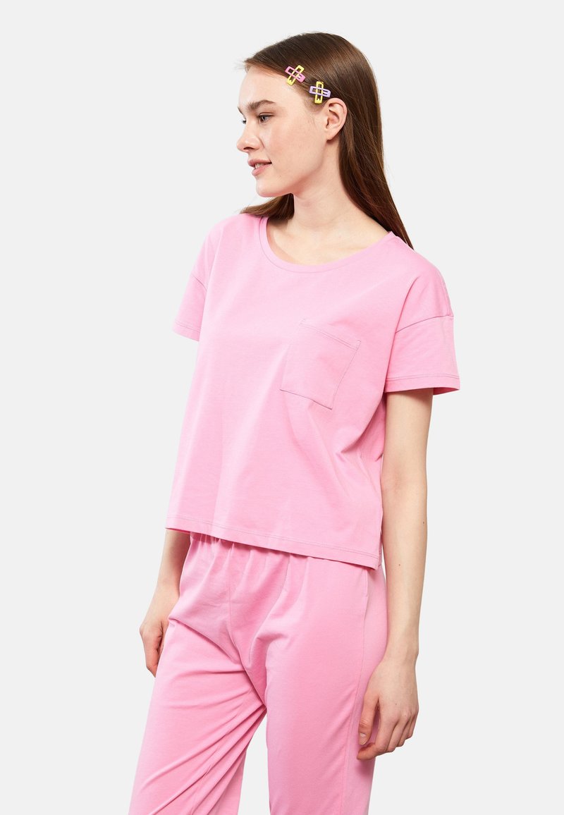  CREW NECK STRAIGHT SHORT SLEEVE - Nachtwäsche Set - Pink