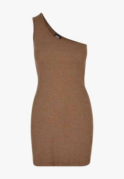 URBAN CLASSICS ONE SHOULDER - Etuikleid - Black