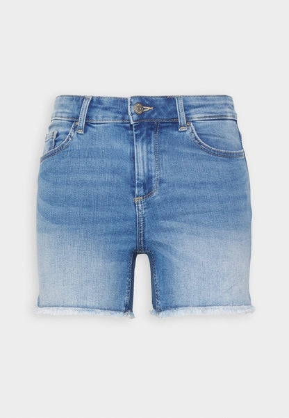 ONLY ONLBLUSH MID RAW - Jeans Shorts - Light Blue Denim