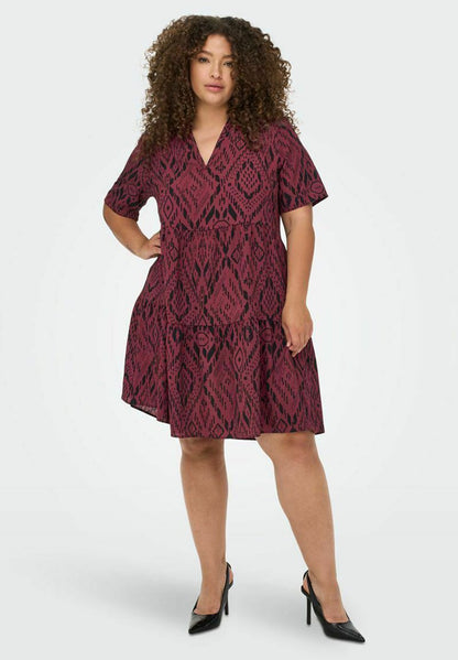 ONLY CARMAKOMA CURVY 2/4 ARM - Freizeitkleid - Windsor Wine