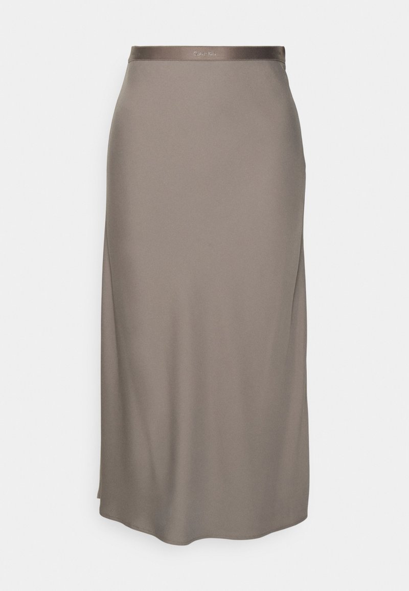Calvin Klein BIAS CUT MIDI SKIRT - A-Linien-Rock - Black