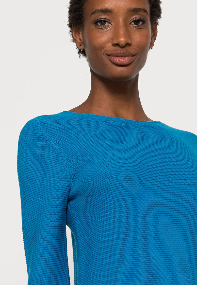 Tom Tailor NEW OTTOMAN - Strickpullover - Sublime Teal Blue