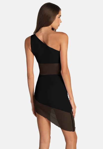OW Collection CURVE MESH - Cocktailkleid/festliches Kleid - Black