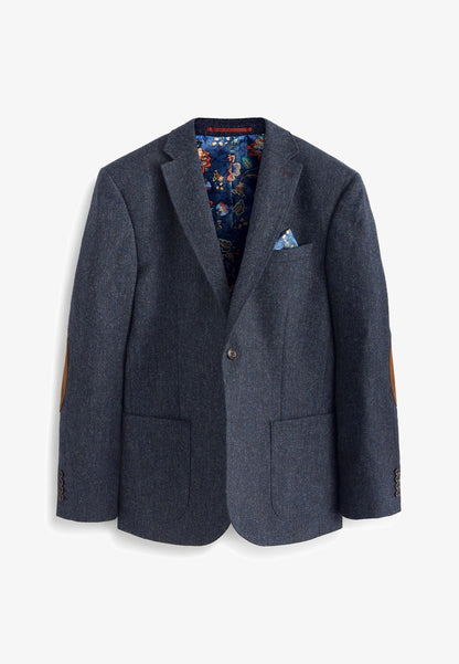 Next SIGNATURE MOONS BRITISH TEXTURED WITH ELBOW PATCHES - Sakko - Blue