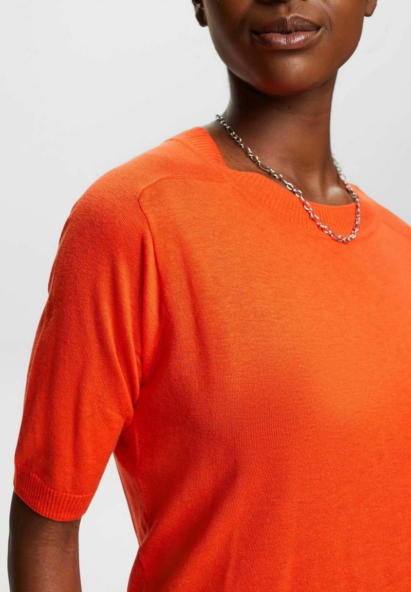 ESPRIT SUS LI BLEND TE - T-Shirt Basic - Orange Red New
