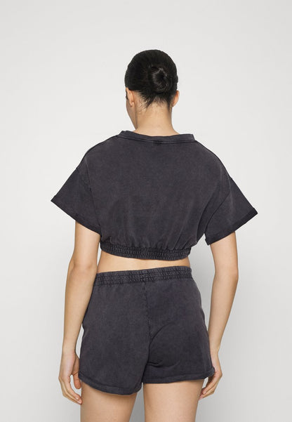 Calvin Klein Swimwear CROP TOP - Nachtwäsche Shirt - Black