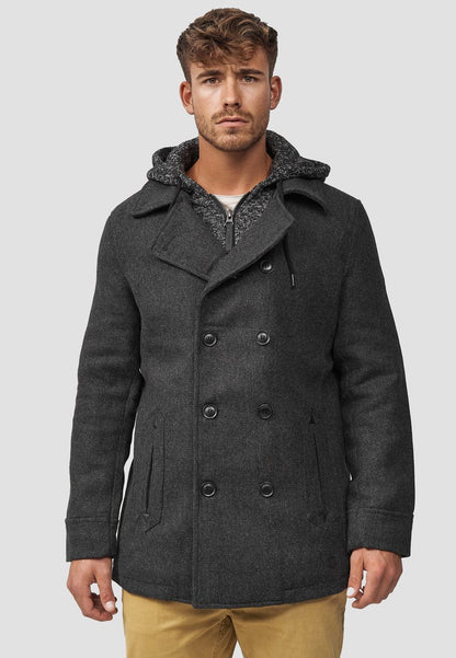 Indicode Jeans Kurzmantel - Black Mix
