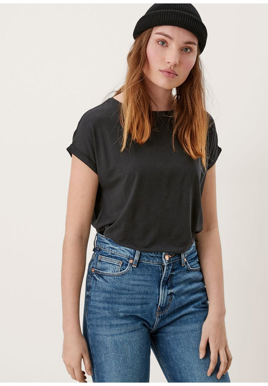 QS By S.Oliver LOOSE FIT - T-Shirt Basic - Black