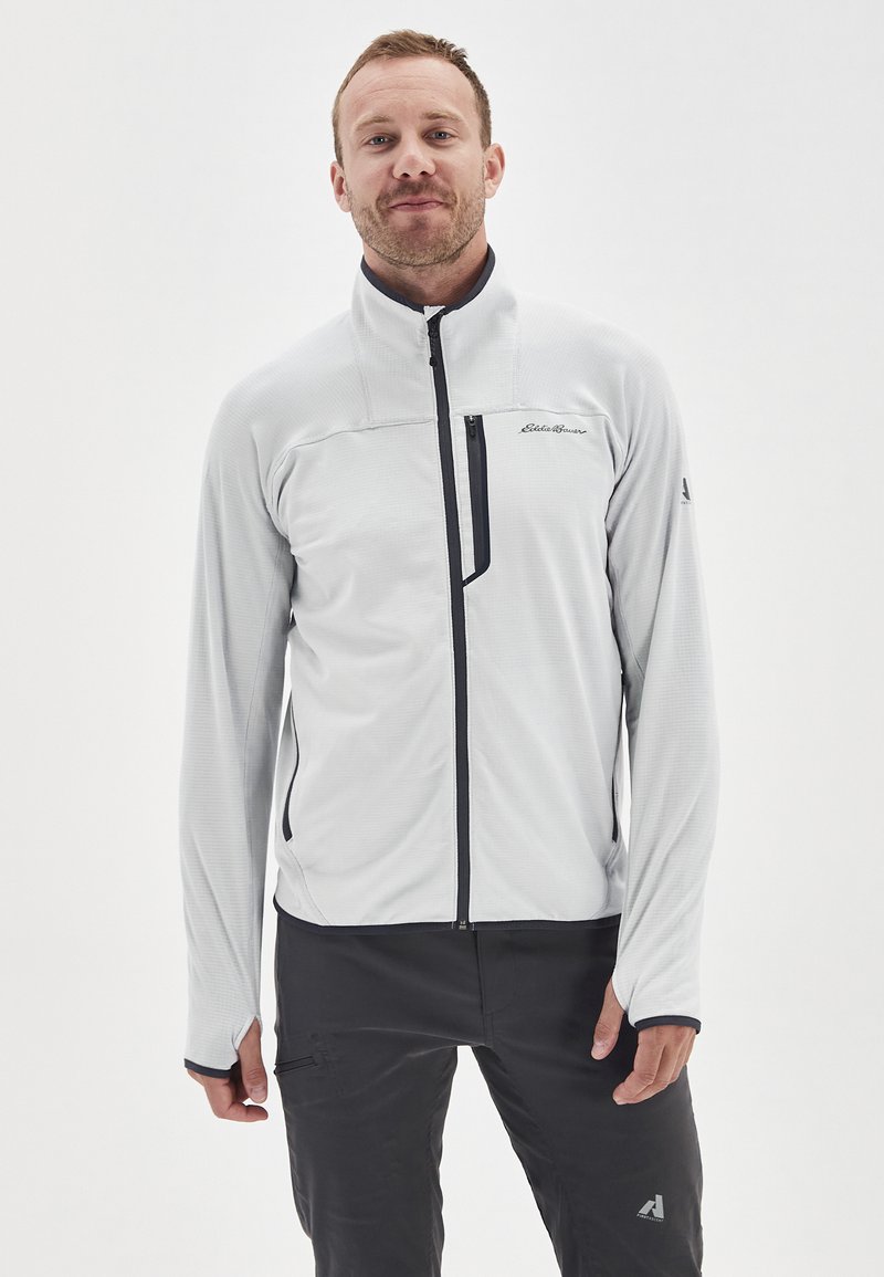 Eddie Bauer HIGH ROUTE GRID FULL ZIP - Fleecejacke - Zementgrau