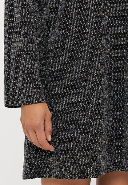 ONLY Petite ONLCAROL GLITTER PEEK A BOO - Jersey Dress - Black/silver-coloured