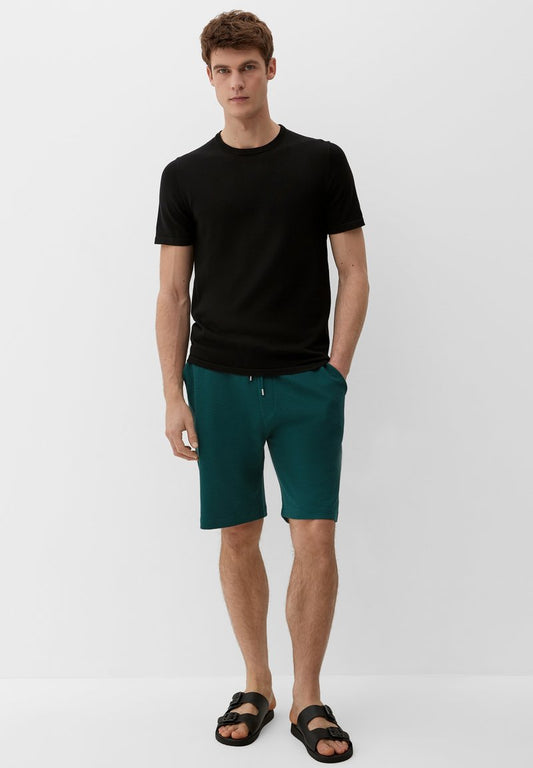 S.Oliver MIT WAFFEL STRUKTUR - Shorts - Tannengrün