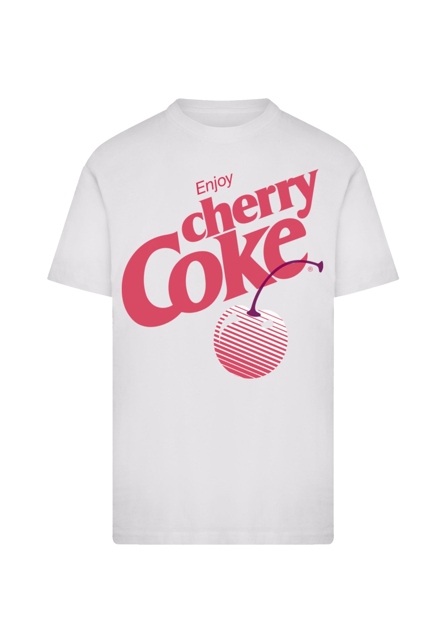 F4NT4STIC COCA COLA ENJOY CHERRY COKE - Print T-shirt - Weiß