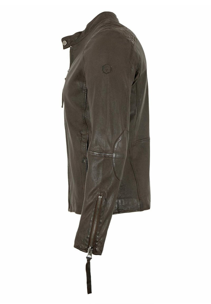  LETO - Lederjacke - Braun