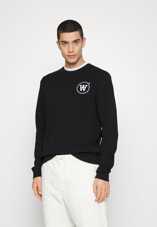 Wood Wood MAK LONG SLEEVE - Langarmshirt - Black