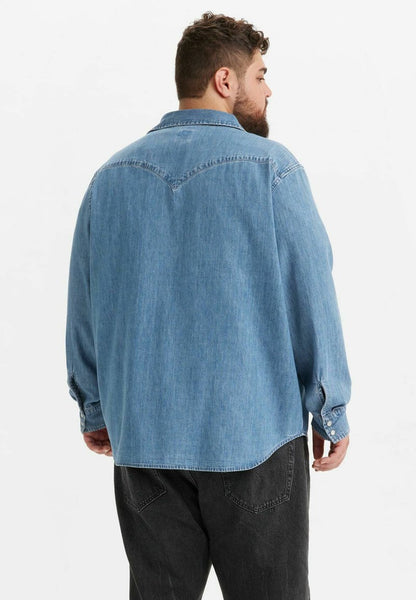  BIG CLASSIC WESTERN - Hemd - Franklin Stone Wash - Med Indigo