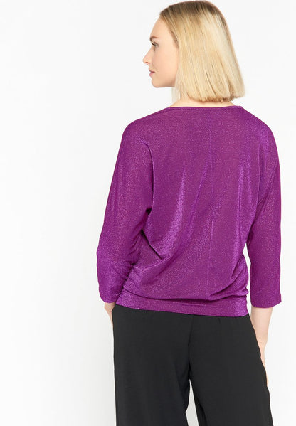 LOLALIZA LUREX WITH OPEN BACK - Langarmshirt - Purple