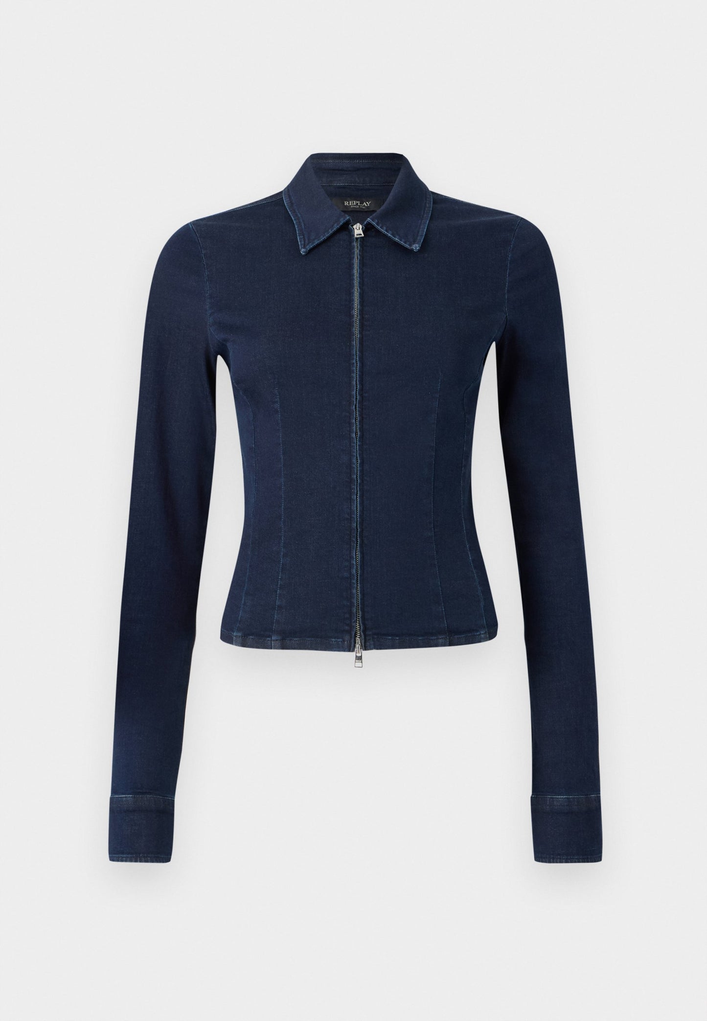 Replay FITTED TOUCH JACKET - Denim Jacket - Dark Blue