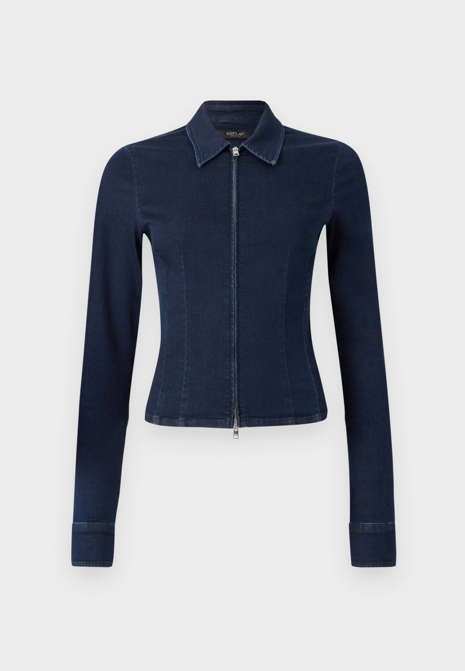 Replay FITTED TOUCH JACKET - Denim Jacket - Dark Blue