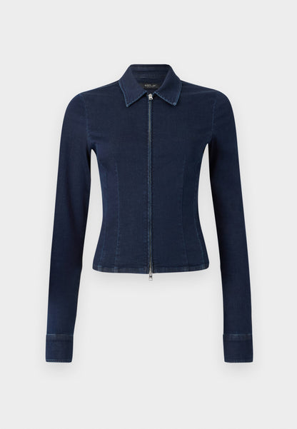 Replay FITTED TOUCH JACKET - Denim Jacket - Dark Blue