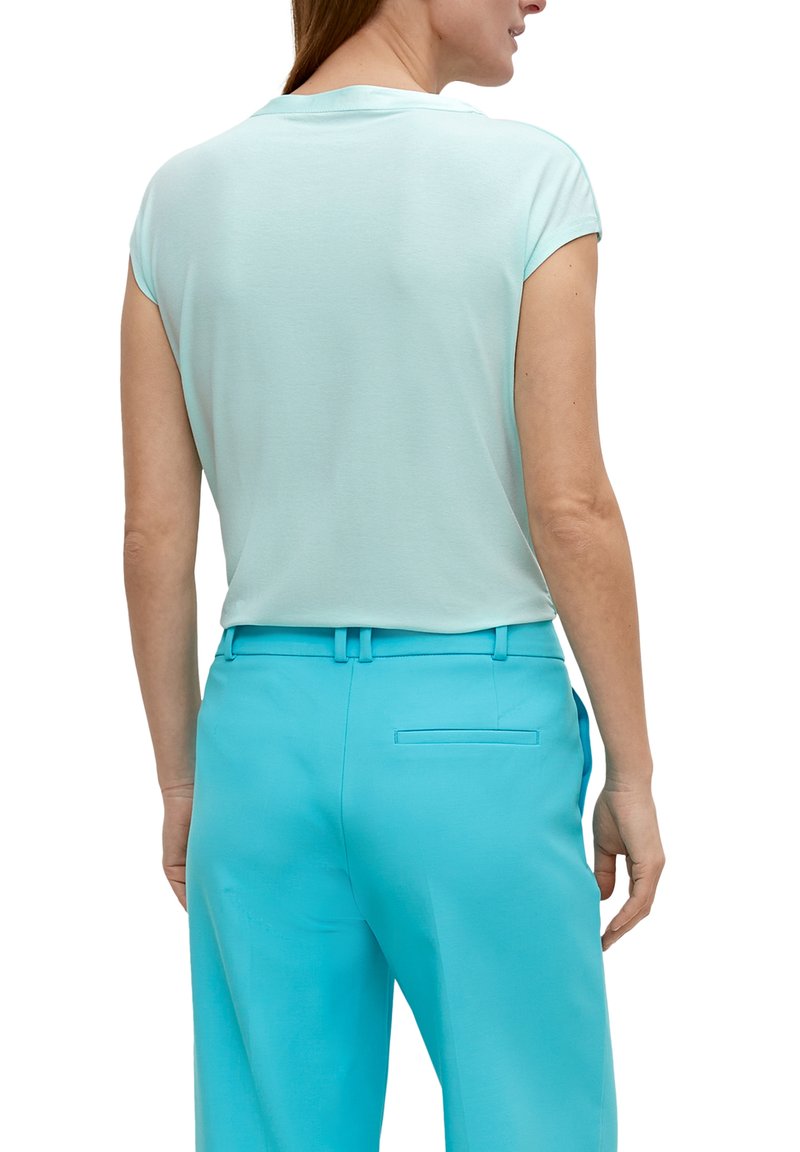 Comma À ENCOLURE TUNIQUE - T-Shirt Basic - Pastelltürkis