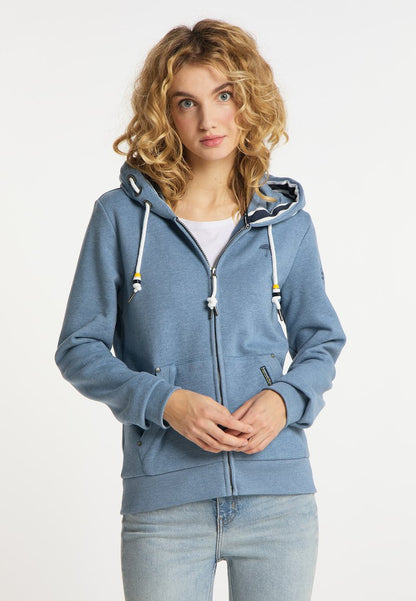 Schmuddelwedda Sweatjacke - Blau Melange