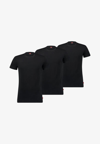  CLASSIC SOLID CREW 3 PACK - Unterhemd/-shirt - Jet Black