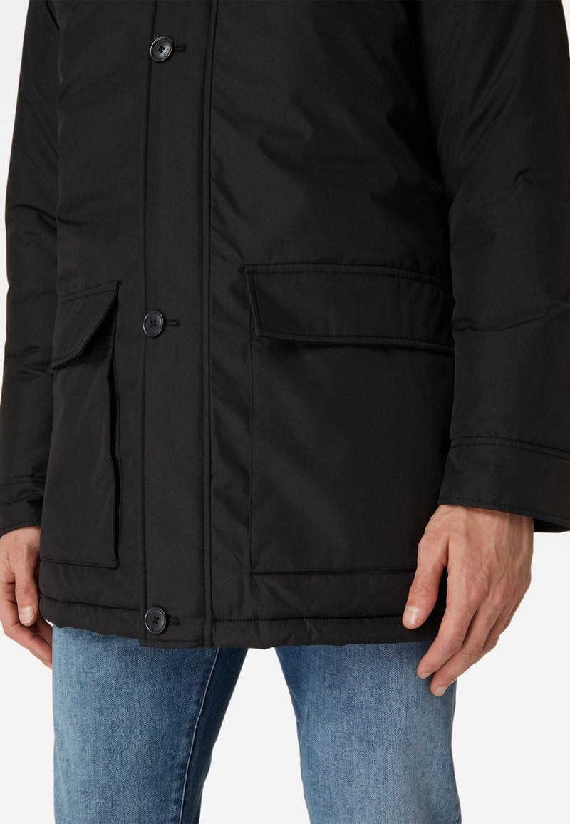 Mavi BASIC HOODED - Wintermantel - Black