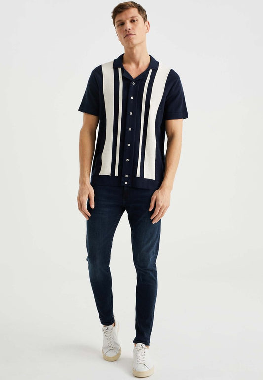 WE FASHION MET COLOURBLOCK - Hemd - Blue