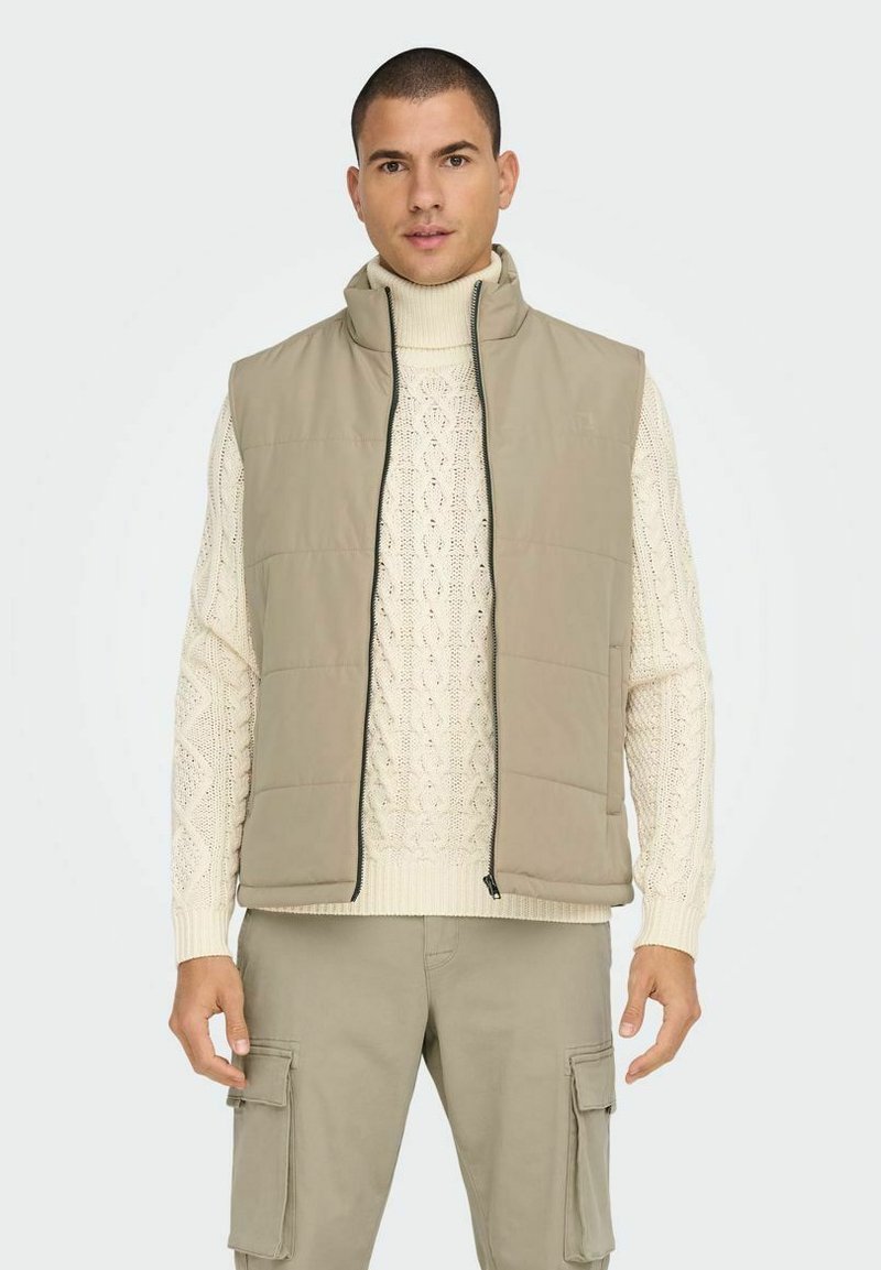 Only & Sons ONSMELVIN LIFE LIGHT - Weste - Chinchilla