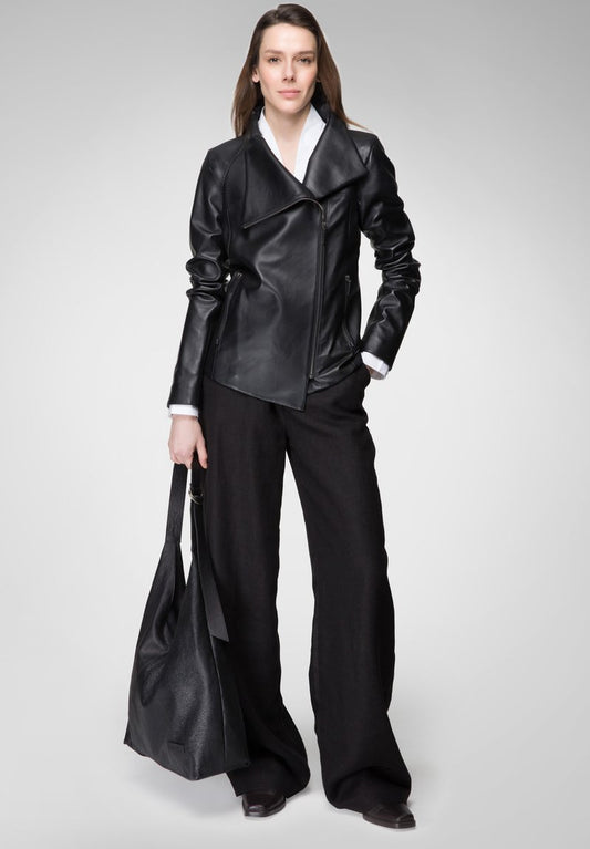  FREYA - Lederjacke - Black