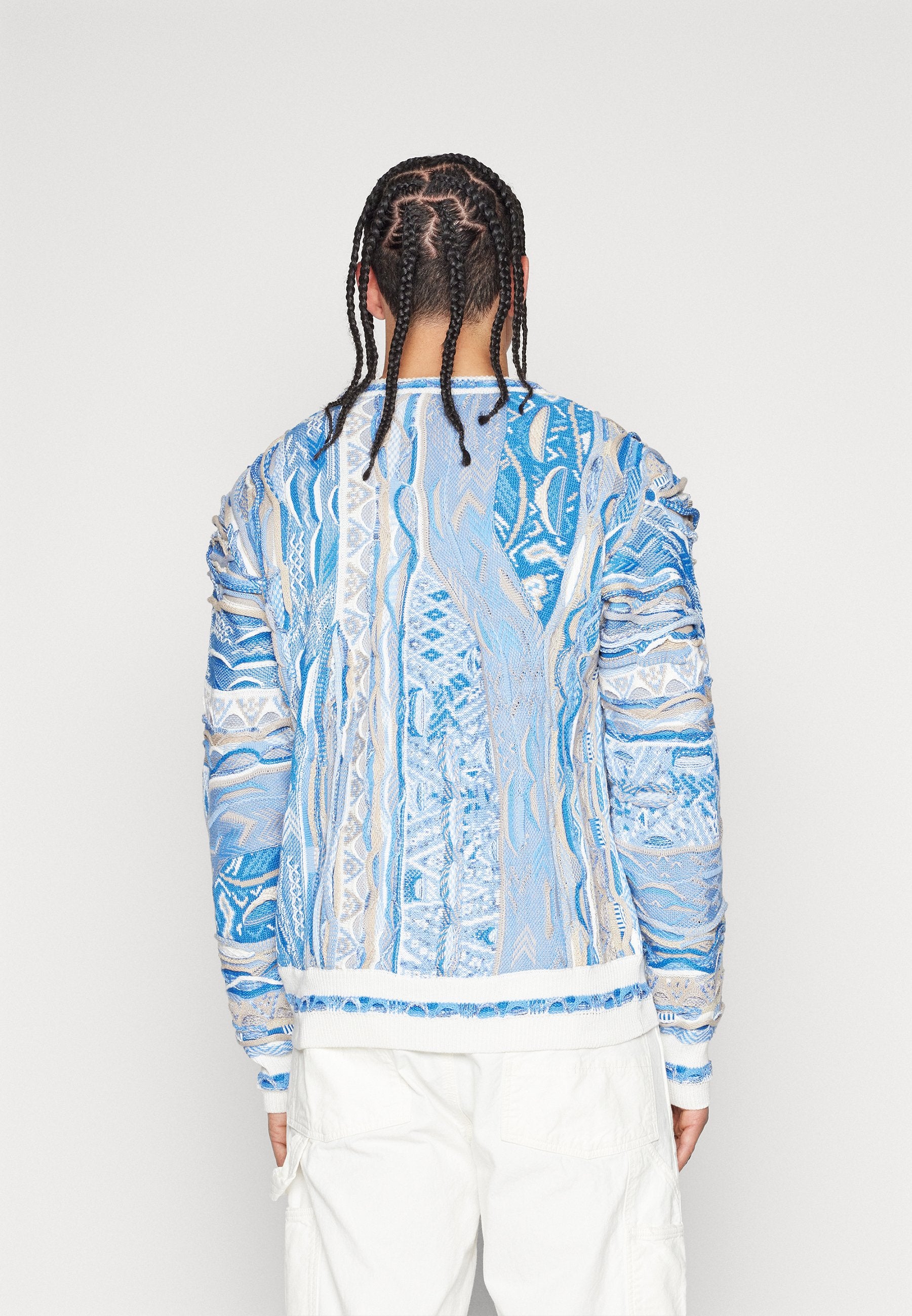 CARLO COLUCCI RUNDHALS UNISEX - Jumper - White-blue