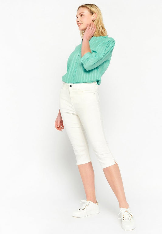 LOLALIZA CROPPED - Jeans Shorts - B Ecru