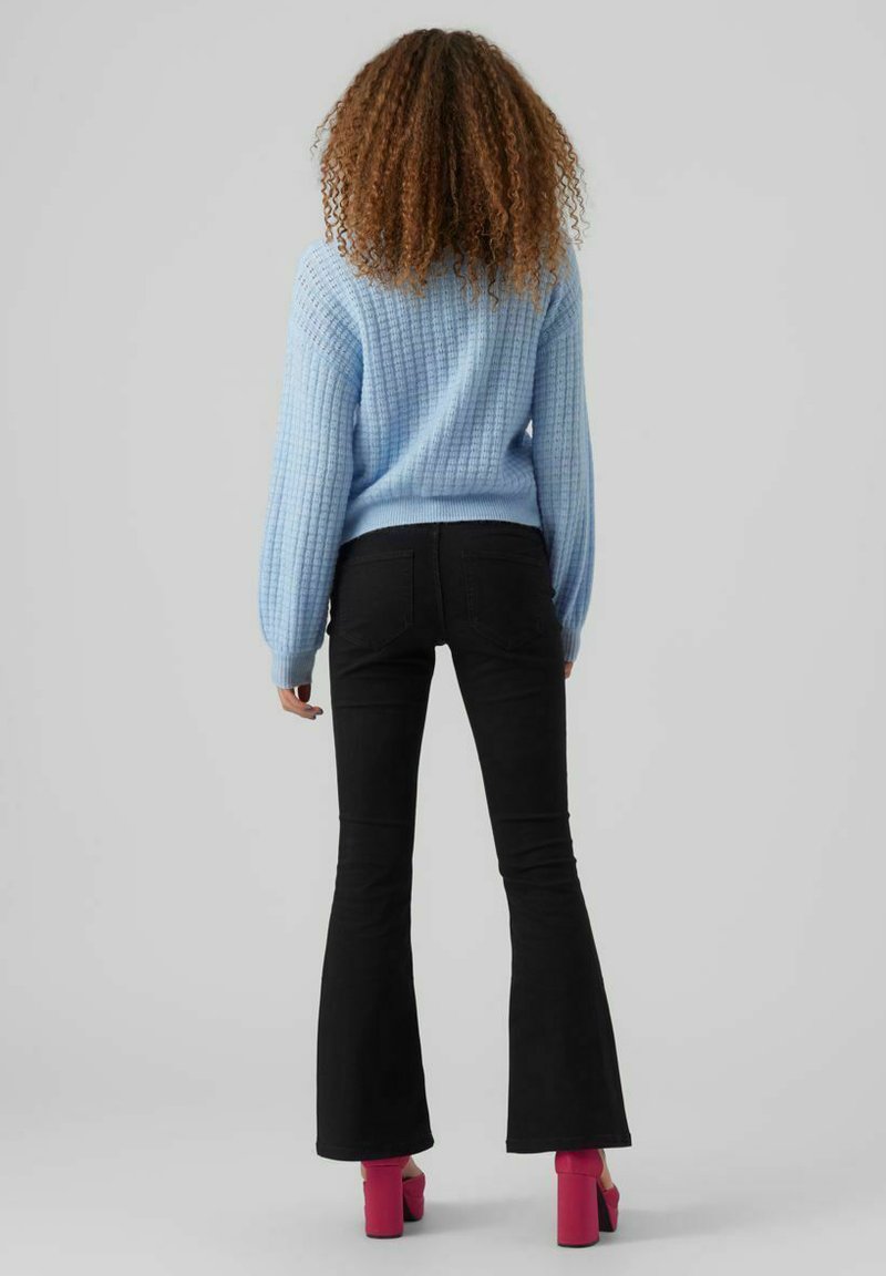 Vero Moda VMELISA LS O-NECK GA EP - Strickpullover - Skyway