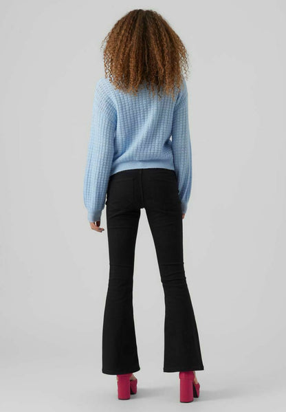 Vero Moda VMELISA LS O-NECK GA EP - Strickpullover - Skyway