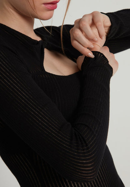  MANGA LARGA - Strickpullover - Black