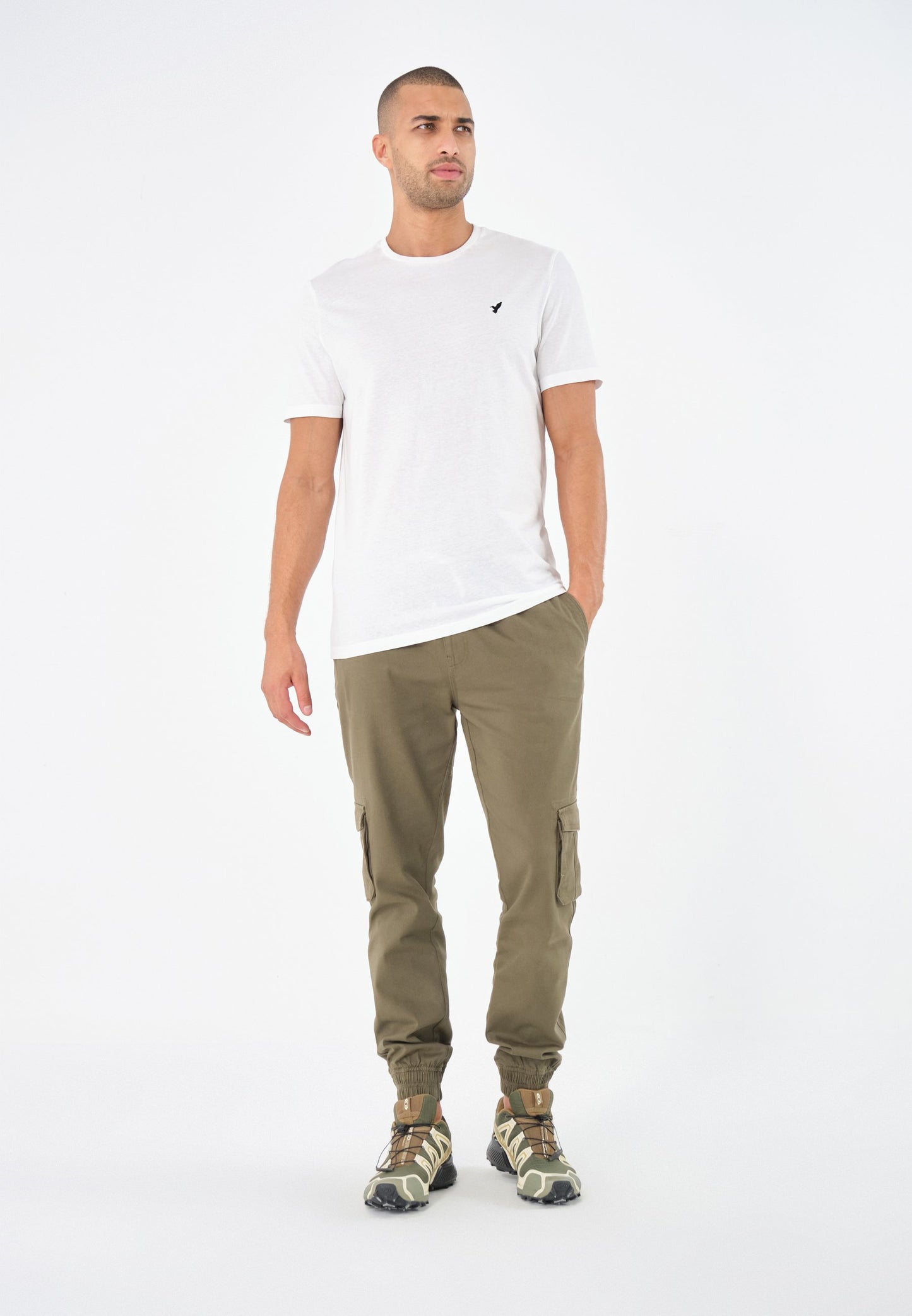 Pier One UNISEX 5 PACK - Basic T-shirt - White/brown/dark Blue